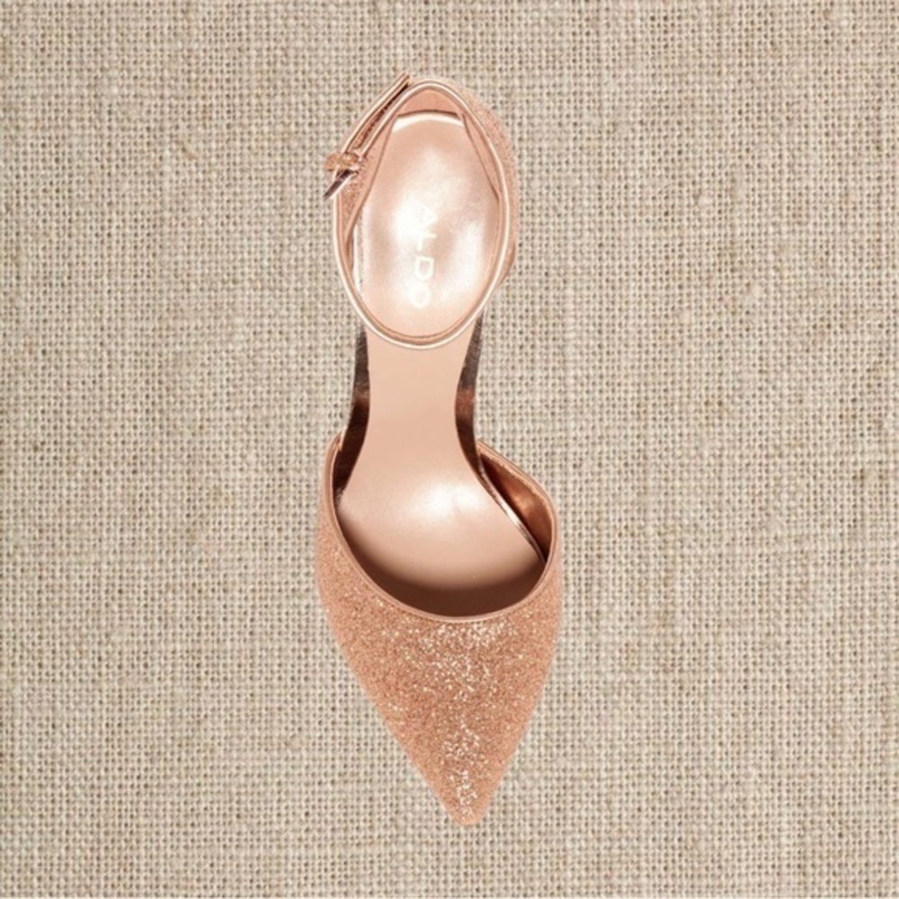 Rose Golden glitter sparkle heels - Picture 2 of 5